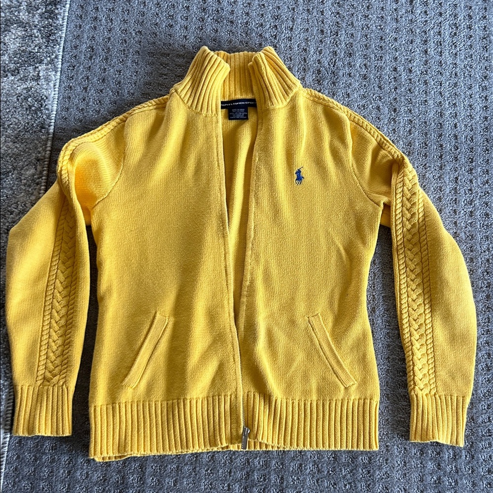 Ralph Lauren Sport Zip Up Sweater Size Medium